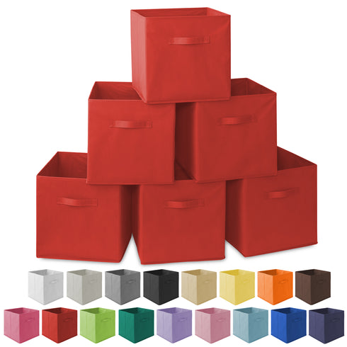 6 Pack Collapsible Fabric Cubes, Storage Bins